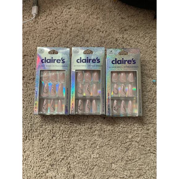 3-24 packs of Claire’s new im box faux nails with glue brand new sealed - Picture 1 of 10